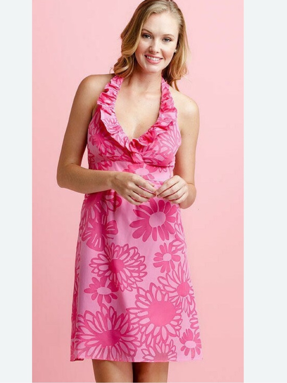 Lilly Pulitzer size 4 RAMONA Pink Halter Dress